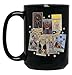 Vintage Agatha All Along Tarot Cards Black Coffee Mug, Gift Coffee Mug