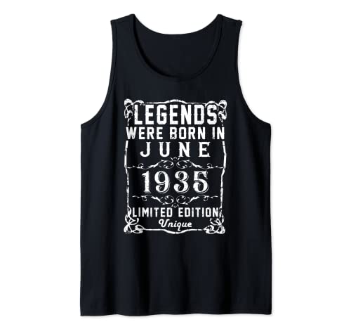 Cumpleaños Junio 1935 Edición Limitada Regalo Legend June Camiseta sin Mangas