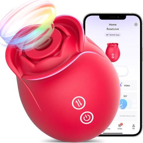 BIG SHOCKED Rose Toy Women Sex Toys - AI Sync Vibrator Rose Adult Toys with 10 Sucking Modes for Clitoral Anal Clit Dildo Vibrators for Women Couples & Beginner Rose Sex Toy Nipple Weight