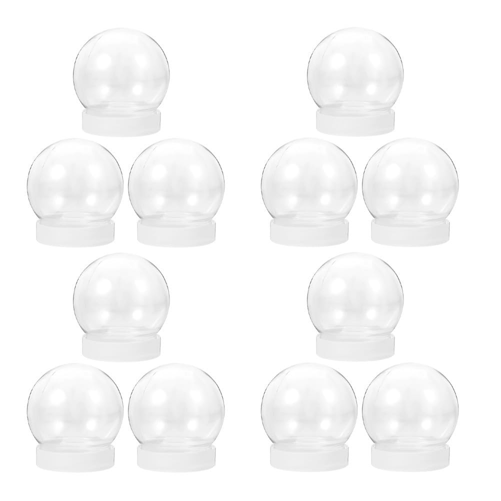 Globos de nieve de plástico para manualidades y decoración navideña en casa