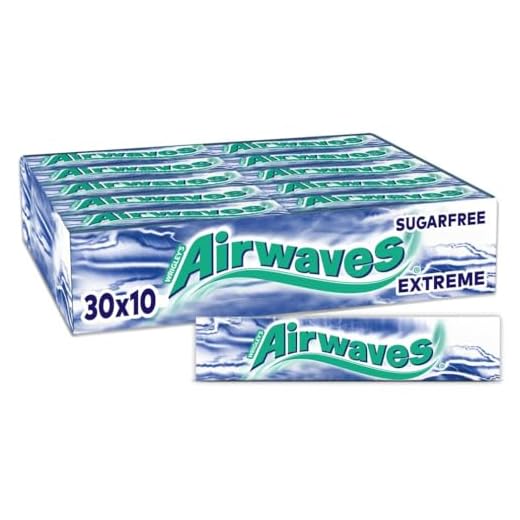 AIRWAVES - Chewing-gum Menthol Extrême sans sucres - Grand format contenant 30 paquets de 10 dragées - 420g
