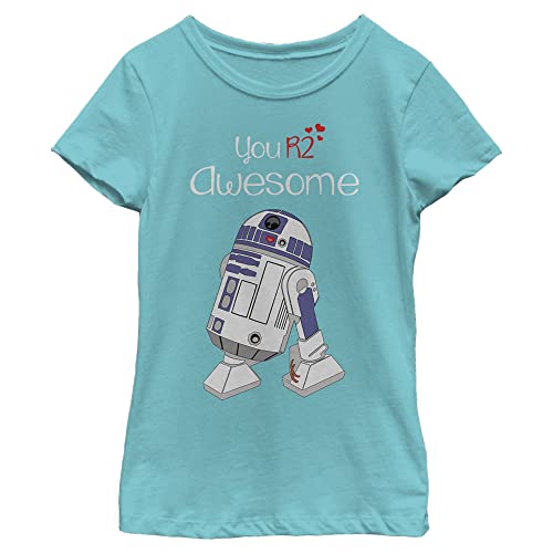 Star Wars R2 t-shirt fille bleu idéal pour les journées d'école et loisirs