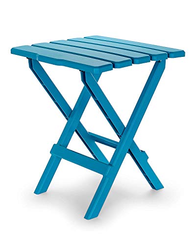 Camco 21036 Large Quick-Folding Adirondack Table, Plastic, Aqua