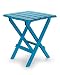 Camco 51690 Aqua Large Adirondack Portable Outdoor Folding Side Table, Perfect for The Beach, Camping, Picnics, Cookouts and More, Weatherproof and Rust Resistant