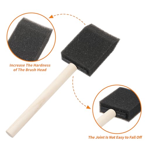 image for JIUZHU 10PCS Foam Paint Brushes, 1.6 Inch Sponge Paint Brush Set with 