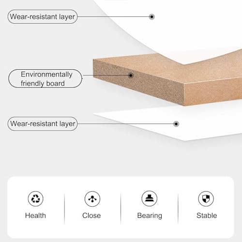 Mesa rectangular estrecha para vestíbulo con estantes funcionales de diseño geométrico 6