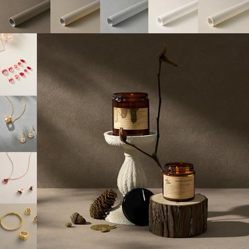 5PCS Non-Wrinkle Photography Backdrop 3D Fine Sand Texture Cloth (Not Paper) Original Design Waterproof Reusable 28x21in Photo Tabletop Backdrops for Food Jelwery Cosmetics Makeup Handbag