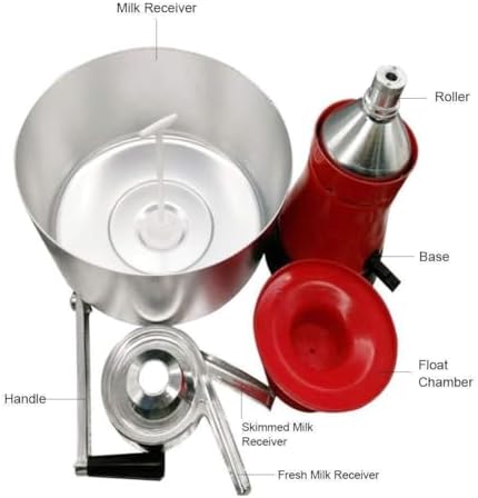 Electric Milk Skimmer - Manual Cream Separator for Fresh Milk, Aluminum Alloy Dairy Farm Equipment for Home Use, Ideal for Cow & Goat Milk Cream Extraction
