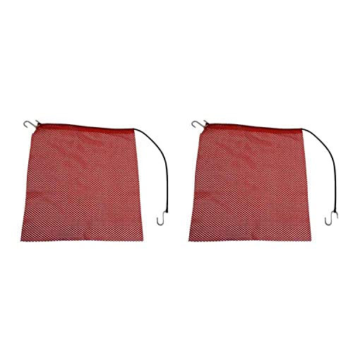 US Cargo Control Red Jersey Mesh Safety Flag w/ 35" Bungee Cord: 18" x 20"- DOT Compliant - 2 Pack