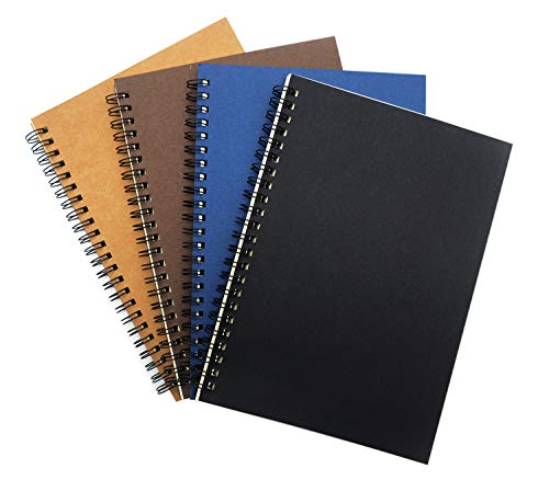 Spiral Notebook, 4 Pcs A5 Craft Softcover 8Mm Ruled 4 Color 60 Sheets -120 Pages Journals For Study And Notes (A5-4 Color Lined) #TOP4