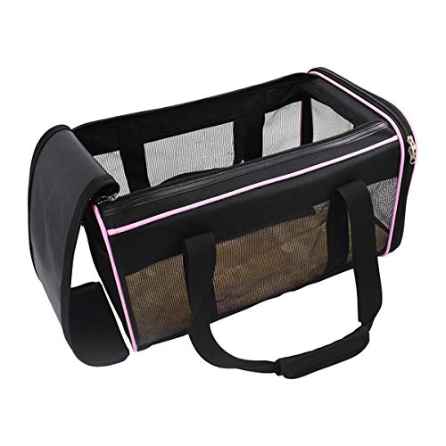 Bolsa Pet Transporte Preta + Cinto De Segurança