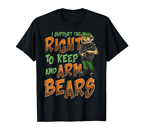 I Support The Right To Keep And Arm Bears 2nd Amendment Pun Camiseta