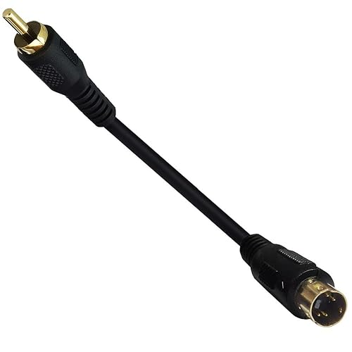 Miniatura 5 de Traovien Cable S-Video a RCA chapado en oro compuesto RCA macho a S-Video de 4 pines Mini DIN Terminal macho AV estéreo Cable de conversión de audio
