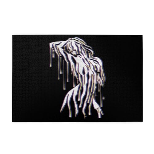 ジグソーパズル 1000ピース 抽象 アート 黒と白 パズル 横型 1000ピース 子供向けパズル タペストリー おしゃれ モダンなアート 壁掛け 大判 雰囲気転換 部屋飾り 装飾画 インテリア 男女兼用 個性ギフト(75ｘ50cm)1000pcs