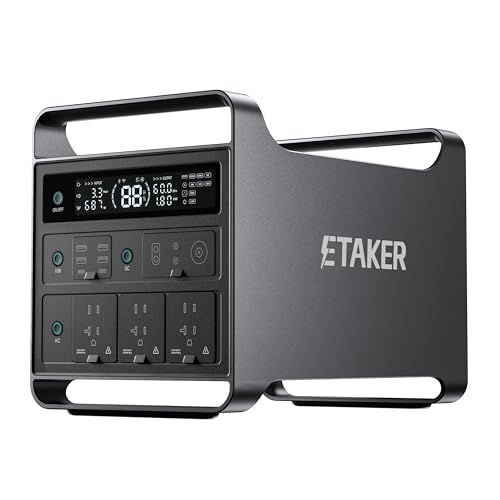 Portable Power Station M2000, 2008Wh Capacity with 6 AC Ports,4 USB-A & 2 USB-C Outlets, Fast Charging, Solar Generator Expandable for Home Backup, Emergency, Outdoor, RV Travel