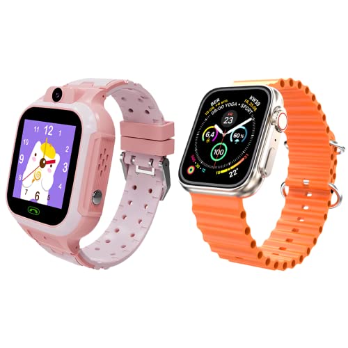 Image of sekyo Carepal Pro Smart Watch for Kids, Boys, Girls and Boys with Many Smart Features, Video Calling, Location Tracking(Carepal Pro and S23 Ultra Combo for Men and Kids)
