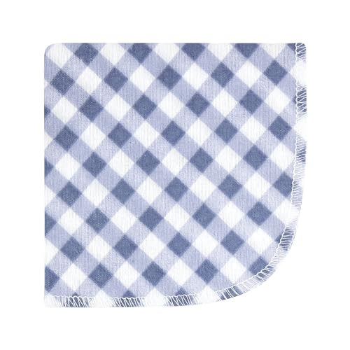Image of Hudson Baby Unisex Baby Flannel Cotton Poly Washcloths, Pink Blue Pretty Floral 10 Pack, One Size