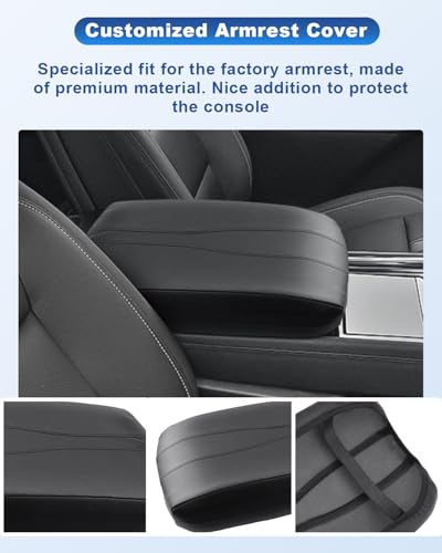 Image of CDEFG for 2024-2026 Chevy Traverse Center Console Cover for 2024 2025 2026 Chevrolet Traverse Accessories Armrest Cover Middle Console Pad Arm Rest Cushion Leather Cover