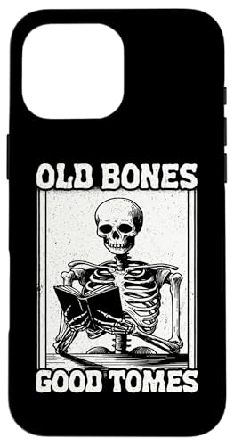 Old Bones Good Tomes Book Lover Bookworm �X�P���g���u�b�N �X�}�z�P�[�X iPhone 16 Pro Max �p