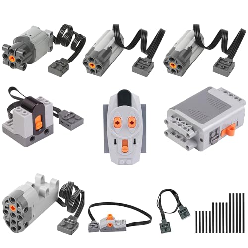 25-tlg. Technik Power Functions Motoren-Set – Kompatibel mit Lego Technic, inkl. Servo Motor, Zugmotor, Batteriebox, Fernbedienung, RC Zubehör für DIY Modelle und Züge 25-tlg. Technik Power Functions Motoren-Set – Kompatibel mit Lego Technic, inkl. Servo Motor, Zugmotor, Batteriebox, Fernbedienung, RC Zubehör für DIY Modelle und Züge