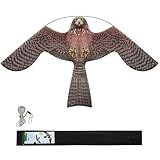 eyijklzo Bird Scarer Flying Kite Crops Farm Flying Bird Hawk Flying Kite, Only Red Kite