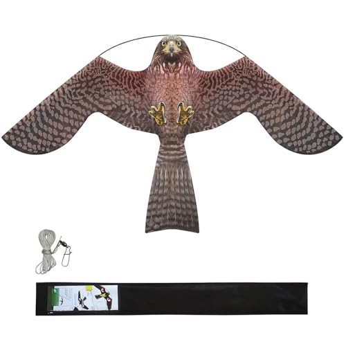 eyijklzo Bird Scarer Flying Kite Crops Farm Flying Bird Hawk Flying Kite Only Red Kite