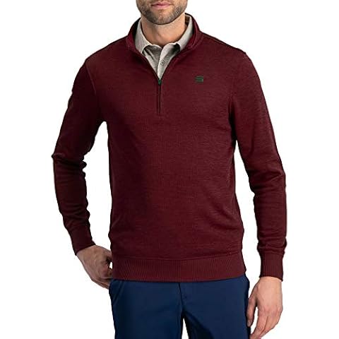 Three Sixty Six Dry Fit Pullover Sweaters for Men - Quarter Zip Fleece Golf Jacket - Tailored Fit Cover