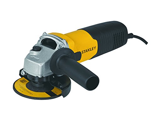 STANLEY STGS6100-IN Amoladora angular adecuada para aplicaciones de servicio medio, 600 W, 100 mm, 1 año de garantía (amarillo y negro).