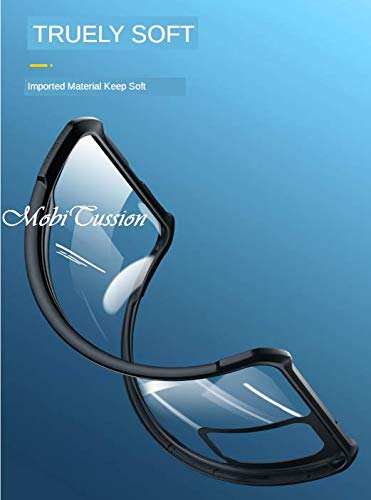 Image of MOBITUSSION Polycarbonate Shockproof Transparent Slim Back Cover For Samsung M30S /Samsung M21 (Black)