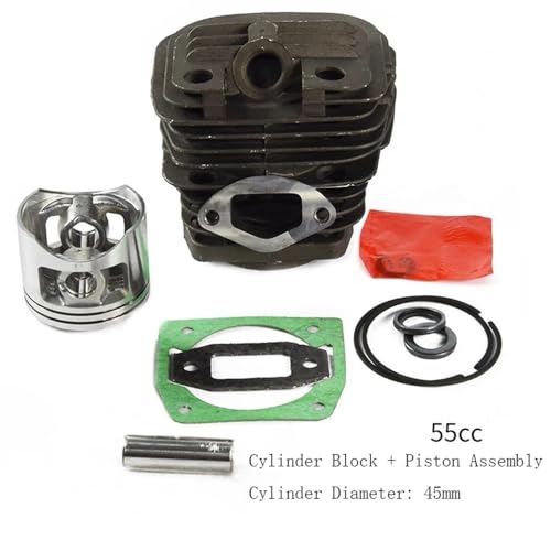 Cylindre piston 45mm pour tronçonneuse thermique 52cc rechange