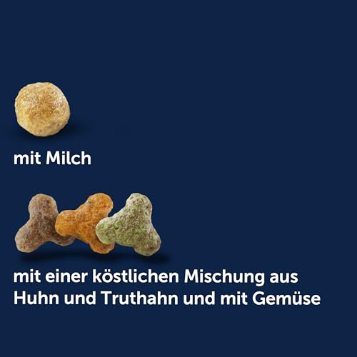 Felix Junior Sensations Katzenfutter trocken, aus Huhn und Truthahn, mit Milch und Gemüse, 5er Pack (5 x 1kg)