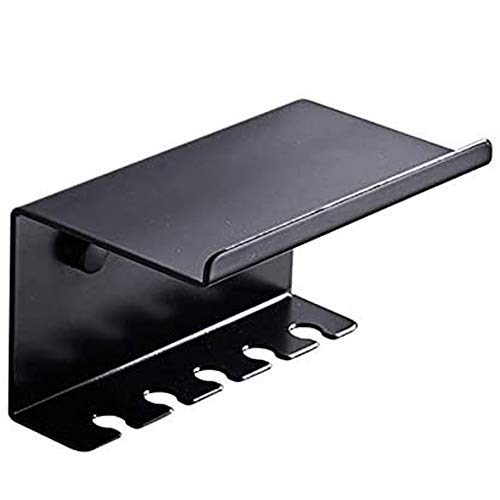 Unterstützung für Zahnpasta Zahnbürstenhalter Badetuch Tür Edelstahl-Schwarz-Wand Porta Handtücher Set Faust Freihafen Bürste Wand für das Bad,Schwarz