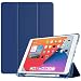 Produktbild TiMOVO Hülle für Neu iPad 8. Gen 2020/7. Gen 2020 10,2 Zoll, TPU Schutzhülle Transluzenter Rückendeckel Faltbar Magnetisch Hülle Stiftschlitz Auto Schlaf/Aufwach für iPad 10.2" 2019 - Marineblau