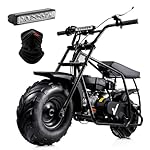 FRP-Mini-Dirt-Bike-GMB100-99-CC-Gas-Powered-Mini-Bike-4-Stroke-3HP-Off-Road-Mini-Bikes-for-Kids-and-Adult-Trail-Bike-Up-to-24-Mph-Weight-Support-Up-to-185-LBS-Black