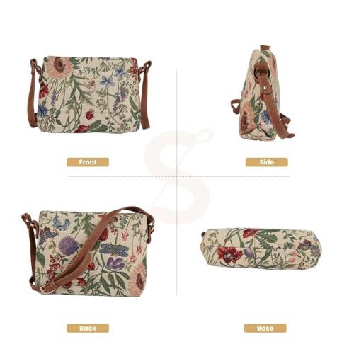 Image of Signare Tapestry Crossbody Bag Sling Shoulder Purse for Women