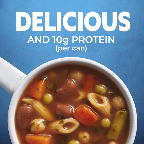 Image of Progresso Minestrone Soup, Vegetable Classics Canned Soup, 19 oz | Beans, penne rigate pasta & vegetables, No artificial flavors, Good source of fiber, Vegetarian