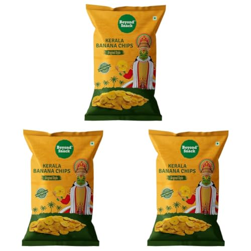 Image of Beyond Snack Kerala Banana Chips - Original Style 30g /26 /25 gms (Weight may vary) (Pack of 3)
