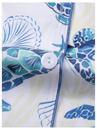 Image of Verdusa Women's 2 Piece Pajama Sets Cute Printed Fall Pajamas Sleepwear Button Up Shirt with Pants Lounge Pjs