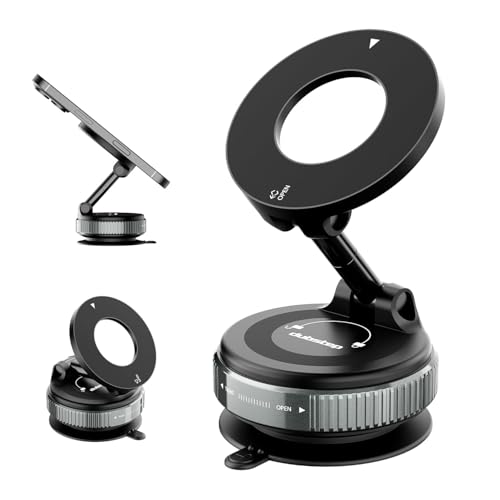 Image of Dubstep Rush X3 Magnetic Mobile Phone Holder, 360 Rotating Dashboard Mobile Mount, Universal Magnetic Mobile Holder with Metal Ring for iPhone, Android & All Smartphones