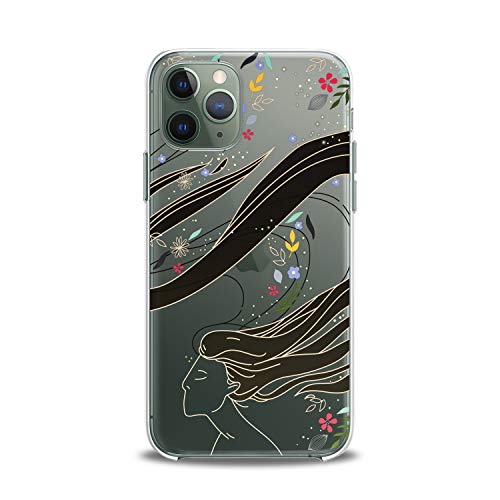 Lex Altern Case Compatible With Iphone 14 13 Pro Max 12 Mini 11 Xs Xr 8 X 7+ 6 Se 5 Princess Print Floral Pattern Design Smooth Women Girls Soft Clear Slim Fit Lightweight Cover Art Lux Black Hair #TOP5