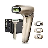 Silk’n 7 IPL Hair Removal Device for Women and Men - Smooth Skin Solution for Face and Body - Rotating Head, 3 Precision Attachments, Storage Case and Razor - Gold
