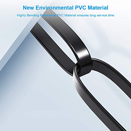 Yauhody Cat 8 Ethernet Cable 3Ft 3 Pack, Flat High Speed 40Gbps 2000Mhz Cat8 Pack, Faster Than Cat7/Cat6/Cat5E, Sftp Internet Network Lan Cord With Rj45 For Gaming, Router, Modem (3Ft/3 Pack/Black) #TOP2