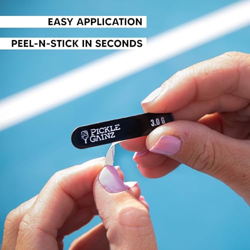 9 Pack 3g Weighted Lead Tape for Pickleball Paddles - Pre Cut Adhesive Pickleball Lead Tape for Paddle to Improve Control, Power, Spin - Pickle Ball Racket Weighted Edge Bars - Black - Image 5