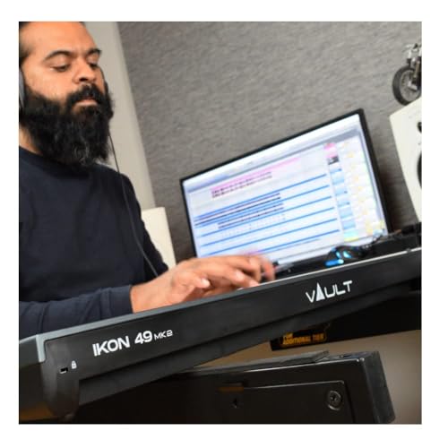 Image of Vault Ikon MK2 49 Key Velocity Sensitive Midi Keyboard with Vault UCM USB Condenser Microphone