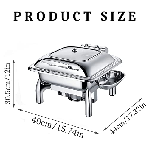 Réchaud plateau chauffant 6 L en acier inoxydable pour restaurant