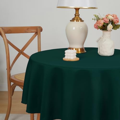 Yrendenge Grün Weihnachten Leinenoptik Tischdecke Wasserabweisend...