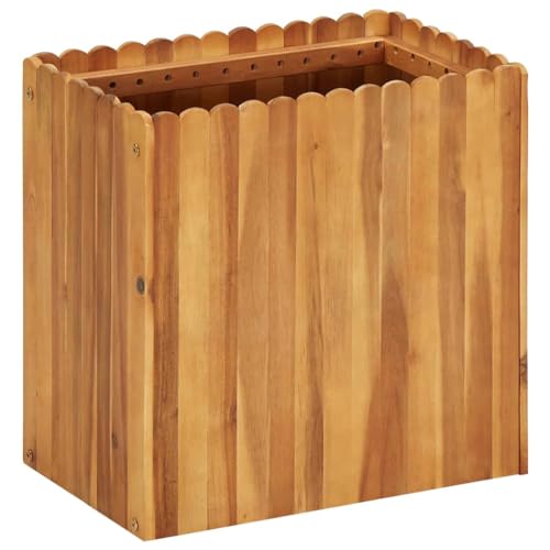Premium Acacia Wood Raised Garden Bed - Solid Planter Box for Outdoor Gardening Planting & More - Sturdy Wooden Garden Container-Brown9.7.8 x9.7) - Thumbnail 6
