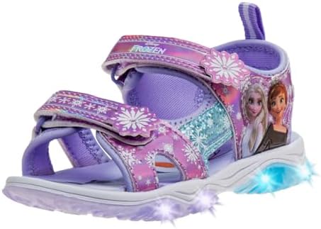 Disney Girls Frozen LED Light Up Sandal Outdoor Slipon Quick Dry ...
