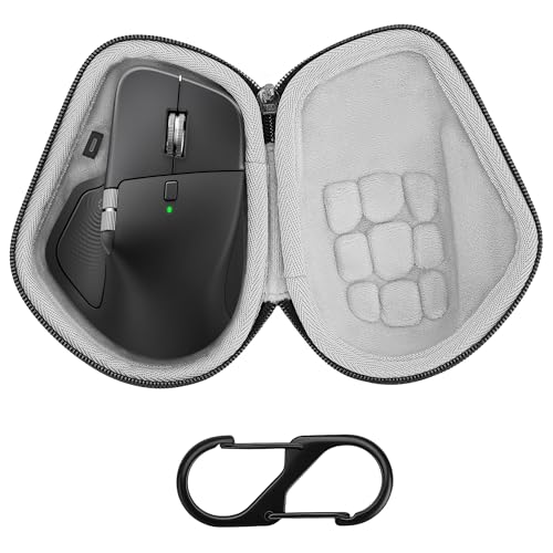 Image of Geekria Hard Shell Mouse Case, Compatible with Logitech MX Master 4 / MX Master 3S / MX Master 3, EVA Travel Carrying Bag (Dark Gray)