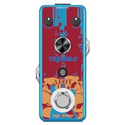 Classic Tremolo Guitar Effects Pedal for Electric Guitar and Bass – Analog Photoelectric Tremolo With True Bypass, Mini Size - Les Beatles, Paul McCartney, John Lennon, RIngo Starr, George Harrison